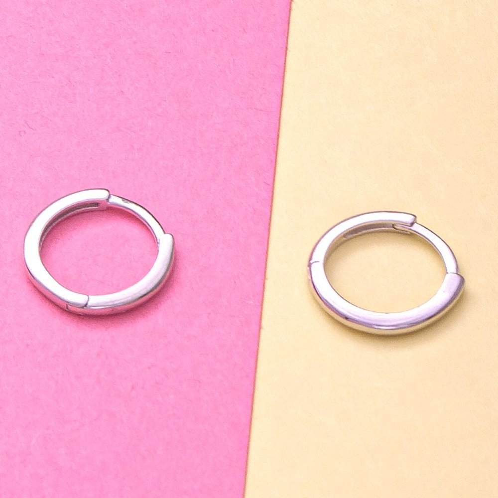 Sterling Silver Hoop Earrings • Tiny 925 Silver Hinged Hoops • Hypoallergenic